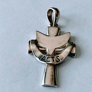 ACTS Silver Cross Pendant